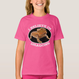 "Ik geloof in draken" met Bearded Dragon T-shirt