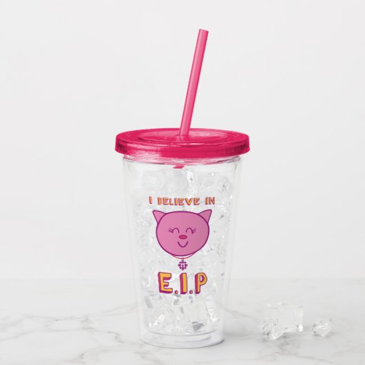 Ik geloof in E.I.P. Acryl Drinkbeker (Achterkant ijs)