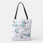 Ik geloof in een magische eenhoorn tote bag (Achterkant)