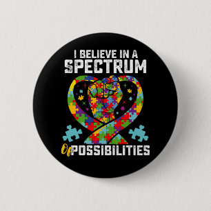 Ik geloof in een spectrum van mogelijkheden autism ronde button 5,7 cm