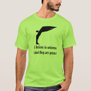Ik geloof in eenhoorns (en ze zijn groen) t-shirt