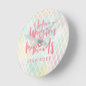 IK GELOOF IN EENHOORNS EN ZEEMEERMINNEN RONDE KLOK (Hoek)