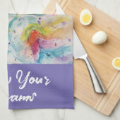 Ik geloof in eenhoorns regenboog Volg je dromen Theedoek (Quarter Fold)