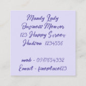 Ik geloof in eenhoorns regenboog Volg je dromen Vierkante Visitekaartje (Achterkant)