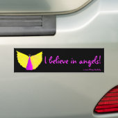 Ik geloof in engelen! bumpersticker (Op auto)