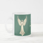 Ik geloof in engelen | Golden Angel Wings Green Matglas Koffiemok (Links)