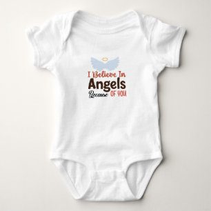 Ik geloof in engelen vanwege jou Baby Body Romper