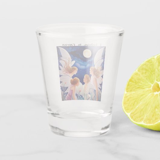 Ik geloof in feeën shot glas (Achterkant)