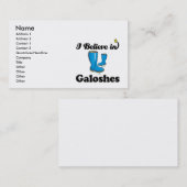 ik geloof in galoshes visitekaartje (Voorkant / Achterkant)