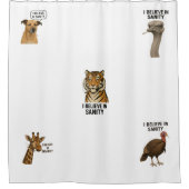 Ik geloof in gezond verstand douchegordijn (Voorkant)