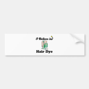 ik geloof in haarkleurstof bumpersticker