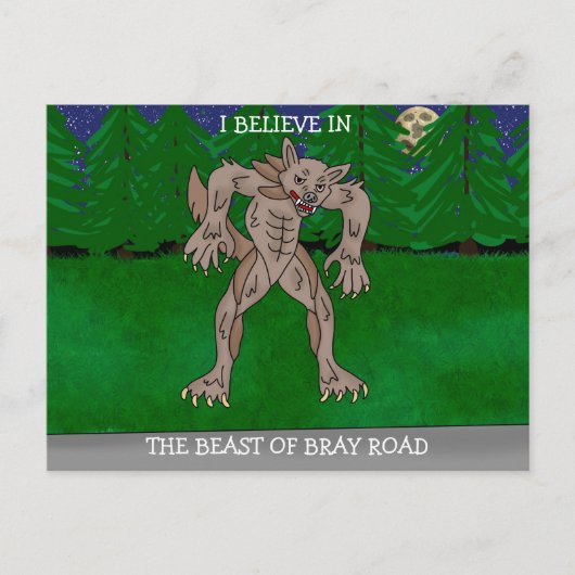 Ik geloof in het Beest van Bray Road Briefkaart (Voorkant)