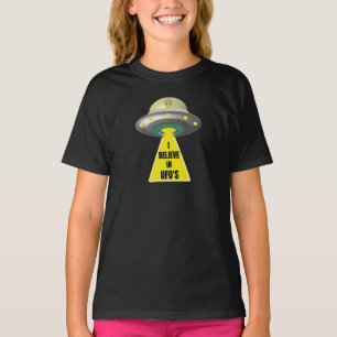 Ik geloof in het buitenaardse ruimteschip van de U T-shirt