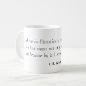"Ik geloof in het christendom..." CS Lewis Coffee Koffiemok (Voorkant links)