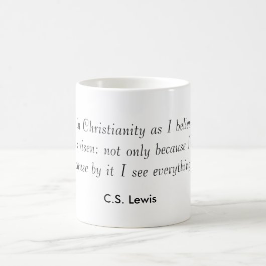 "Ik geloof in het christendom..." CS Lewis Coffee Koffiemok (Center)