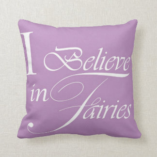 Ik geloof in het fairies Cushion - Paars Kussen
