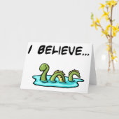 Ik geloof in het Loch Monster van Ness Kaart (Gele Bloem)