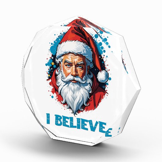 Ik geloof in het ontwerp van de Kerstman Graffiti- Fotoblokken (Rechts)