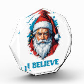 Ik geloof in het ontwerp van de Kerstman Graffiti- Fotoblokken (Links)