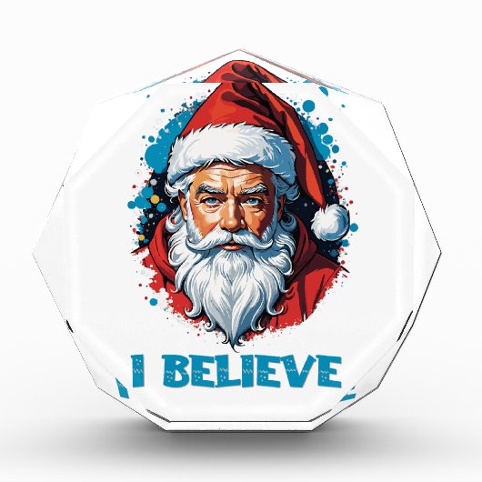 Ik geloof in het ontwerp van de Kerstman Graffiti- Fotoblokken (Voorkant)