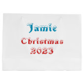 Ik geloof in het ontwerp van de Kerstman Graffiti- Groot Cadeauzakje (Achterkant)