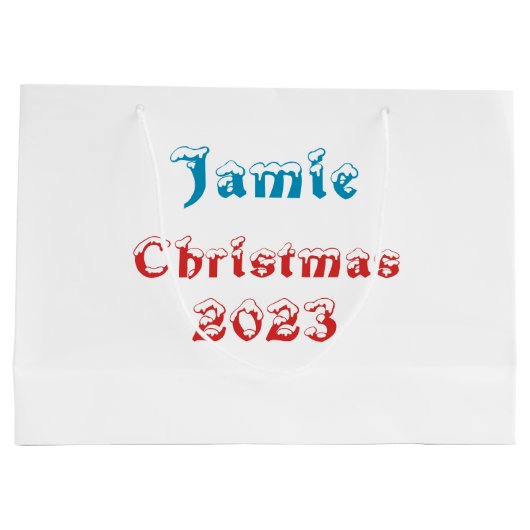 Ik geloof in het ontwerp van de Kerstman Graffiti- Groot Cadeauzakje (Achterkant)