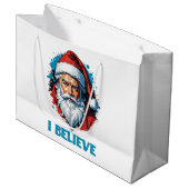 Ik geloof in het ontwerp van de Kerstman Graffiti- Groot Cadeauzakje (Voorkant Gekanteld)