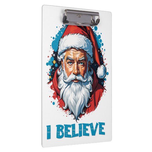 Ik geloof in het ontwerp van de Kerstman Graffiti- Klembord (Rechts)