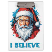 Ik geloof in het ontwerp van de Kerstman Graffiti- Klembord (Voorkant)