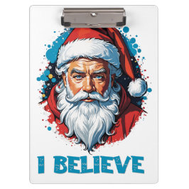 Ik geloof in het ontwerp van de Kerstman Graffiti- Klembord