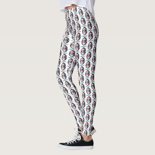 Ik geloof in het ontwerp van de Kerstman Graffiti- Leggings (Links)