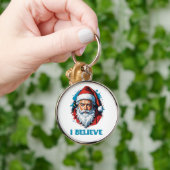 Ik geloof in het ontwerp van de Kerstman Graffiti- Sleutelhanger (Hand)