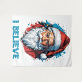 Ik geloof in het ontwerp van de Kerstman Graffiti- Wandkleed (Voorkant (horizontaal))