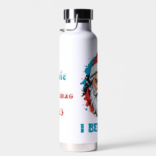 Ik geloof in het ontwerp van de Kerstman Graffiti- Waterfles (Rechts)
