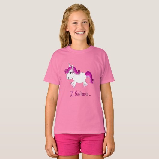 Ik geloof in het roze t-shirt (Voorkant volledig)