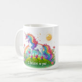 Ik geloof in je eenhoorn koffiemok (Voorkant links)