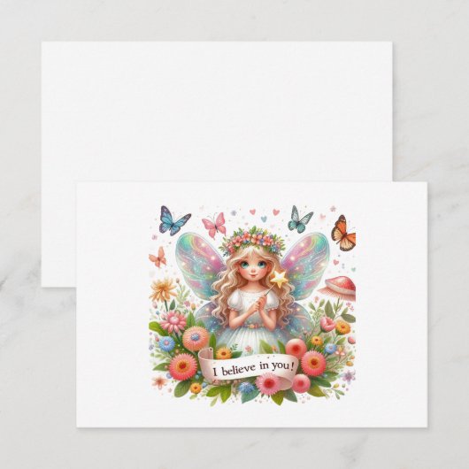 Ik geloof in je fee bedankkaart (Voorkant / Achterkant)