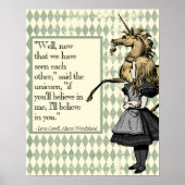 Ik geloof in je Unicorn Quote. Poster (Voorkant)