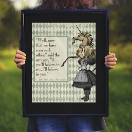 Ik geloof in je Unicorn Quote. Poster