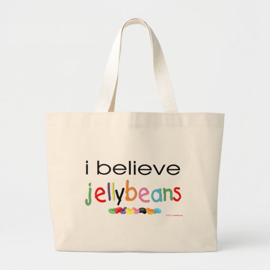 Ik geloof in Jelly Beans Grote Tote Bag (Voorkant)