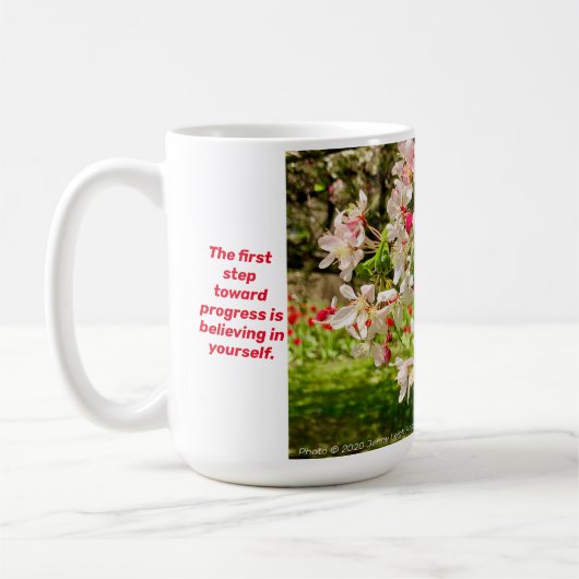 Ik geloof in jezelf. Delicate ventilator Koffiemok (Links)