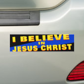 Ik geloof in Jezus Christus Bumpersticker (Op auto)