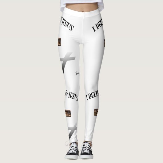 Ik geloof in Jezus met kruis Leggings (Voorkant)