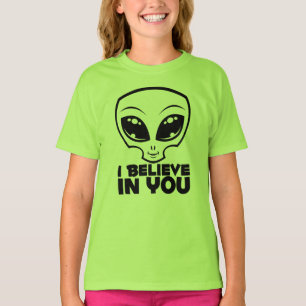 Ik geloof in jou Alien In Black Lijn T-shirt