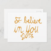 Ik geloof in jou briefkaart (Voorkant / Achterkant)