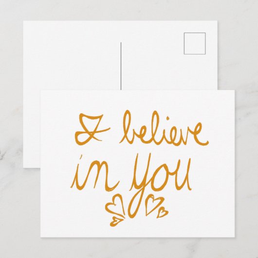 Ik geloof in jou briefkaart (Voorkant / Achterkant)