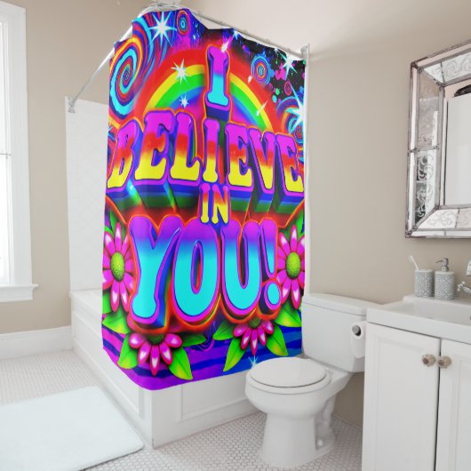 Ik geloof in jou douchegordijn (In situ)