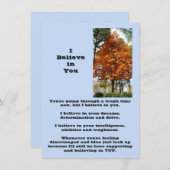 Ik geloof in jou platte wenskaart (Voorkant / Achterkant)