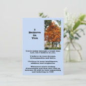 Ik geloof in jou platte wenskaart (Staand voorkant)