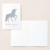 Ik geloof in jou Unicorn Silver Folie Kaarten (Display)
